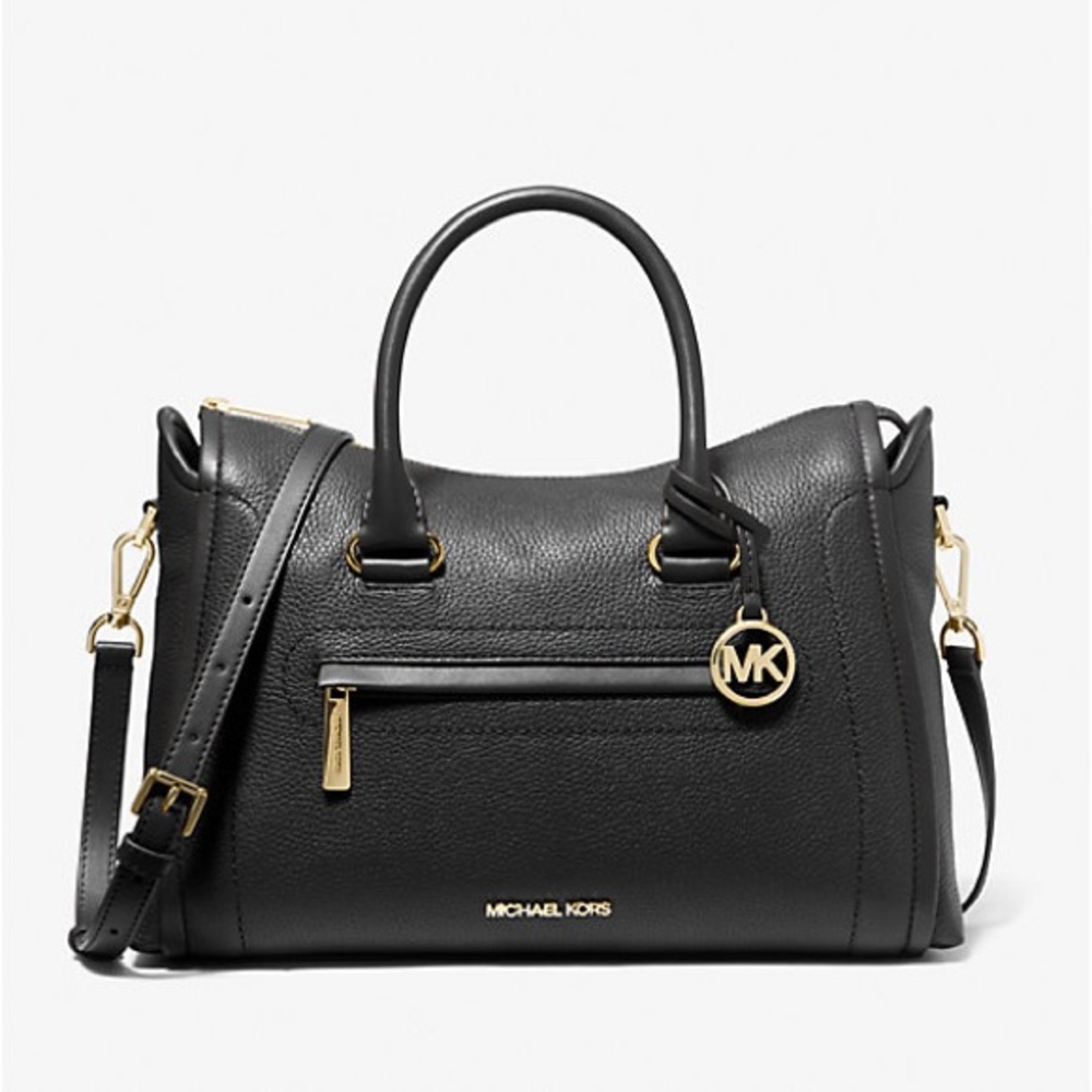 Michael Kors Carine Large Pebbled Leather Satchel